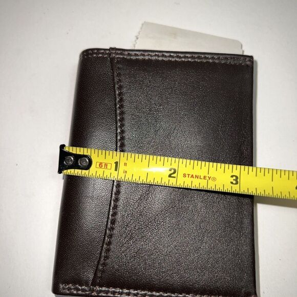 Bifold Wallet Genuine Leather Mens Brown Multi Compartments ClassicCore NormCore - Picture 5 of 6